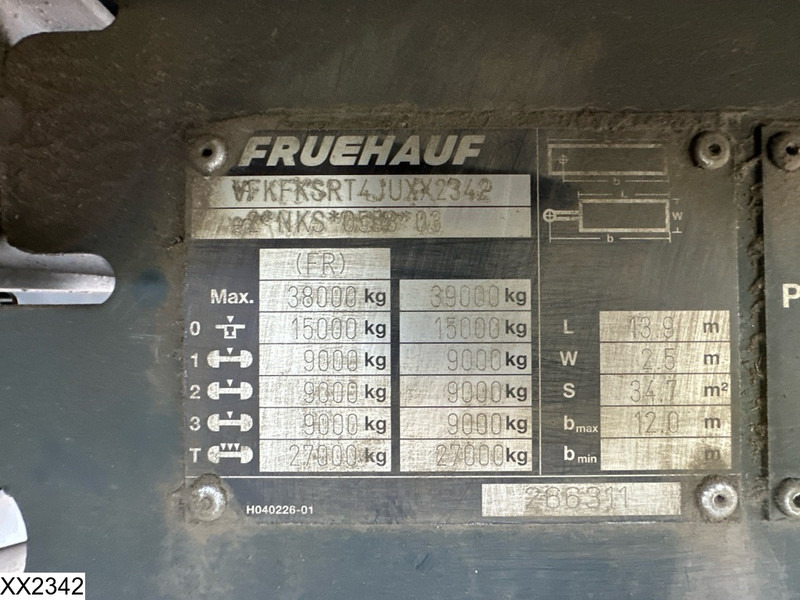 Fruehauf Tautliner Dhollandia - Тентованный полуприцеп: фото 4 Fruehauf Tautliner Dhollandia - Тентованный полуприцеп: фото 4