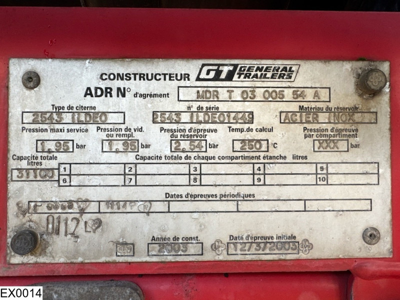 GENERAL TRAILERS Bitum 31.100 Liter, 1 Comp - Полуприцеп-цистерна: фото 5 GENERAL TRAILERS Bitum 31.100 Liter, 1 Comp - Полуприцеп-цистерна: фото 5