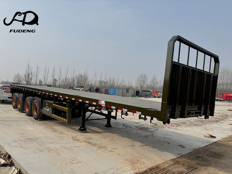 FUDENG 4 Axle Container Flatbed Trailer with Front Board - Полуприцеп: фото 3 FUDENG 4 Axle Container Flatbed Trailer with Front Board - Полуприцеп: фото 3