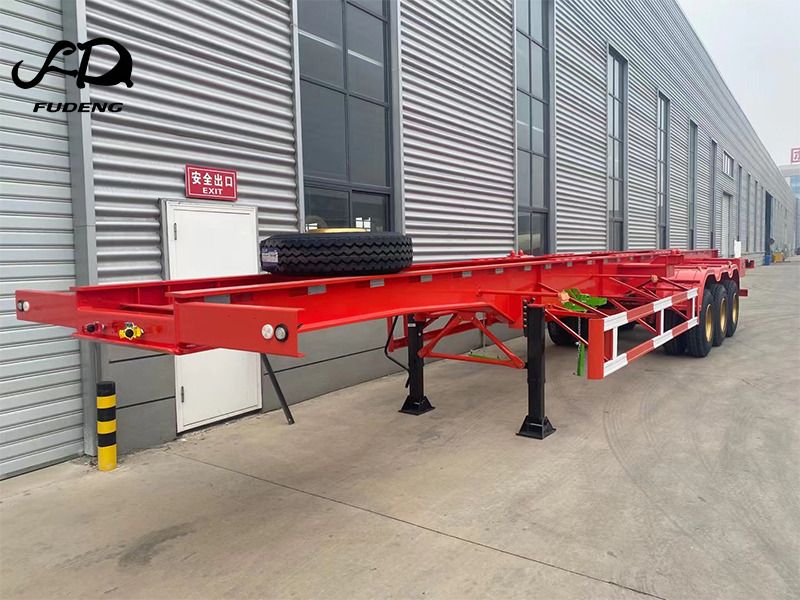 FUDENG 3 Axle Shipping Container Trailer for Sale - Полуприцеп-контейнеровоз/ Сменный кузов: фото 1 FUDENG 3 Axle Shipping Container Trailer for Sale - Полуприцеп-контейнеровоз/ Сменный кузов: фото 1