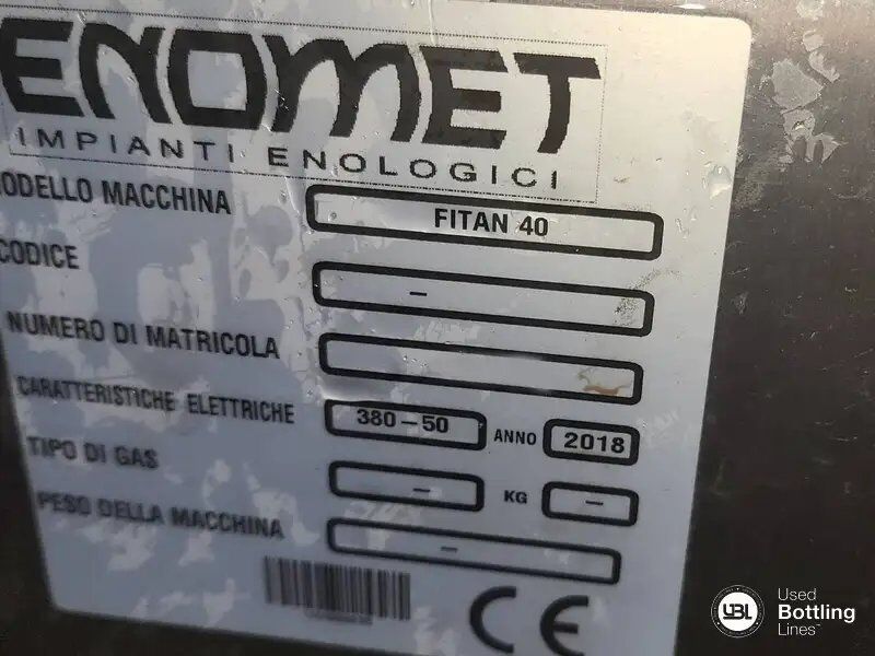 Used Filter Enomet Fitan 40 2018 - Оборудование для производства напитков: фото 3 Used Filter Enomet Fitan 40 2018 - Оборудование для производства напитков: фото 3