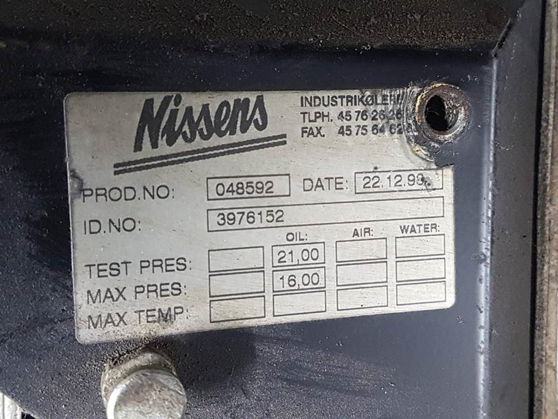 Atlas AR65 - Nissens 3976152-Oil cooler/Ölkühler/Oliekoe - Гидравлика для Строительной техники: фото 4 Atlas AR65 - Nissens 3976152-Oil cooler/Ölkühler/Oliekoe - Гидравлика для Строительной техники: фото 4