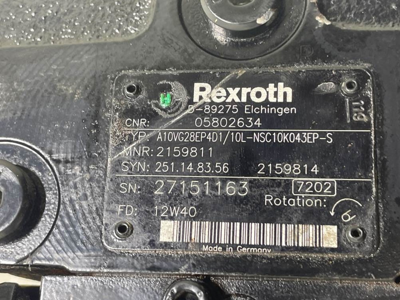 Bomag -Rexroth A10VG28EP4D1/10L-Drive pump/Fahrpumpe - Гидравлика для Строительной техники: фото 4 Bomag -Rexroth A10VG28EP4D1/10L-Drive pump/Fahrpumpe - Гидравлика для Строительной техники: фото 4