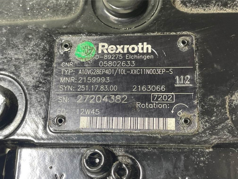 Bomag -Rexroth A10VG28EP4D1/10L-Drive pump/Fahrpumpe - Гидравлика для Строительной техники: фото 4 Bomag -Rexroth A10VG28EP4D1/10L-Drive pump/Fahrpumpe - Гидравлика для Строительной техники: фото 4