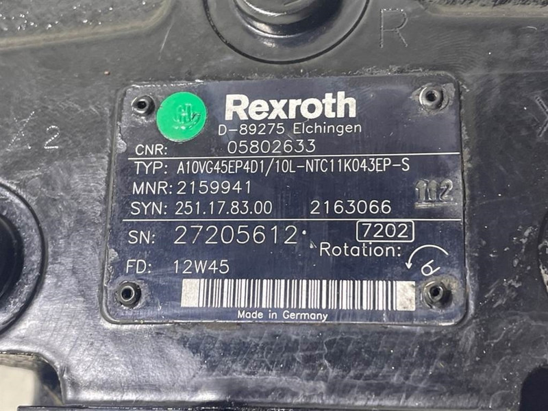 Bomag -Rexroth A10VG45EP4D1/10L-Drive pump/Fahrpumpe - Гидравлика для Строительной техники: фото 4 Bomag -Rexroth A10VG45EP4D1/10L-Drive pump/Fahrpumpe - Гидравлика для Строительной техники: фото 4