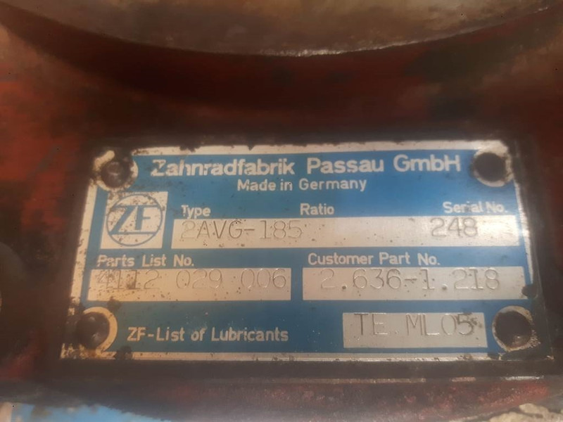 ZF 2AVG-185 - Ahlmann AL 95 - Transmission/Getriebe - Коробка передач и запчасти для Строительной техники: фото 2 ZF 2AVG-185 - Ahlmann AL 95 - Transmission/Getriebe - Коробка передач и запчасти для Строительной техники: фото 2