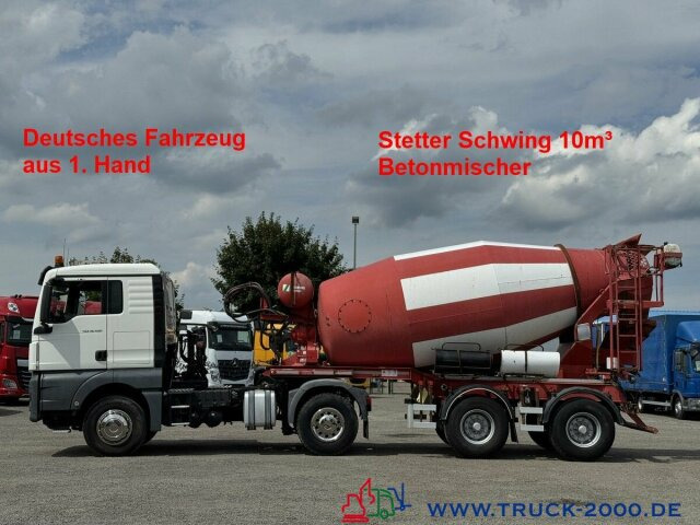 MAN TGX 18.460 XL Stetter Schwing 10m3 Deutscher LKW - Автобетоносмеситель: фото 1 MAN TGX 18.460 XL Stetter Schwing 10m3 Deutscher LKW - Автобетоносмеситель: фото 1