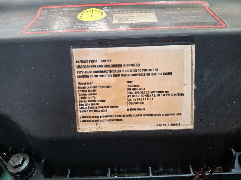 Volvo PENTA D9A2J MH - Двигатель: фото 5 Volvo PENTA D9A2J MH - Двигатель: фото 5