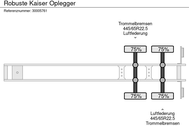 Полуприцеп бортовой/ Платформа Robuste Kaiser Oplegger: фото 12