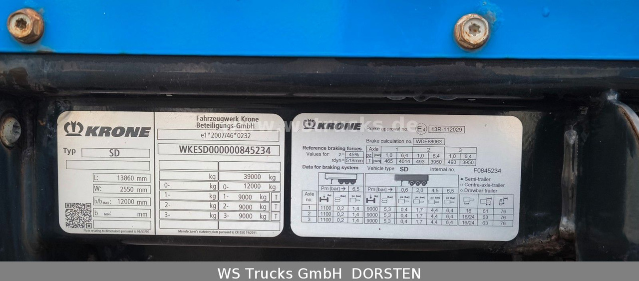 Krone SD 27 Planauflieger mit Edscha | ABS, EBS, XL - Тентованный полуприцеп: фото 3 Krone SD 27 Planauflieger mit Edscha | ABS, EBS, XL - Тентованный полуприцеп: фото 3