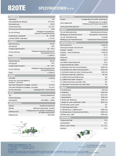 LIUGONG 820 TE vollelektrisch, 6.600 kg, 1.2 cbm - Колёсный погрузчик: фото 2 LIUGONG 820 TE vollelektrisch, 6.600 kg, 1.2 cbm - Колёсный погрузчик: фото 2