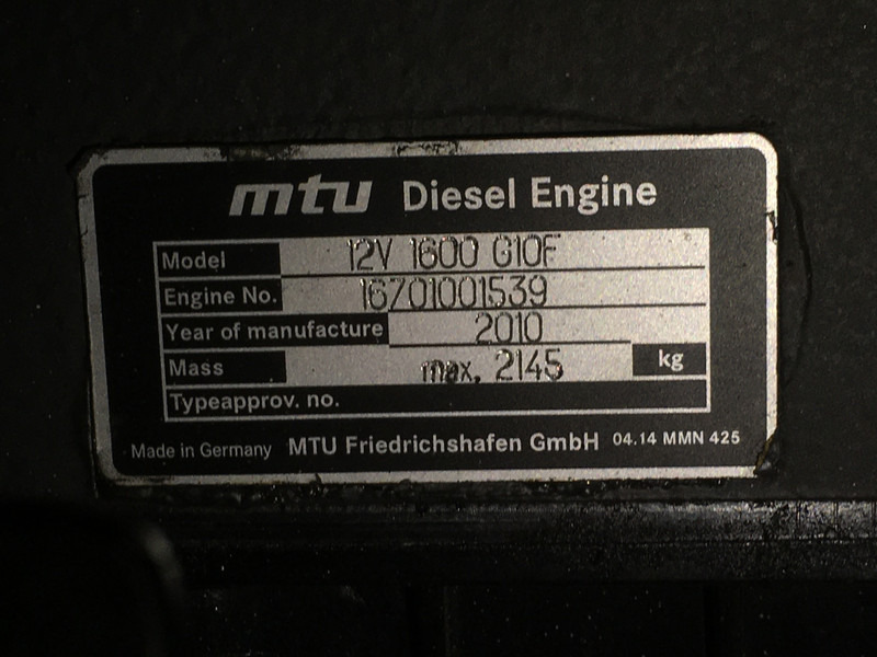 Электрогенератор MTU 12V1600G10F GENERATOR 700KVA USED: фото 6