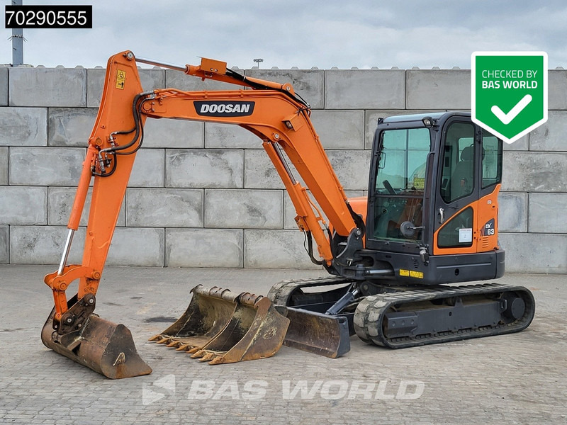 Doosan DX63-3 3 BUCKETS - A/C - Мини-экскаватор: фото 1 Doosan DX63-3 3 BUCKETS - A/C - Мини-экскаватор: фото 1