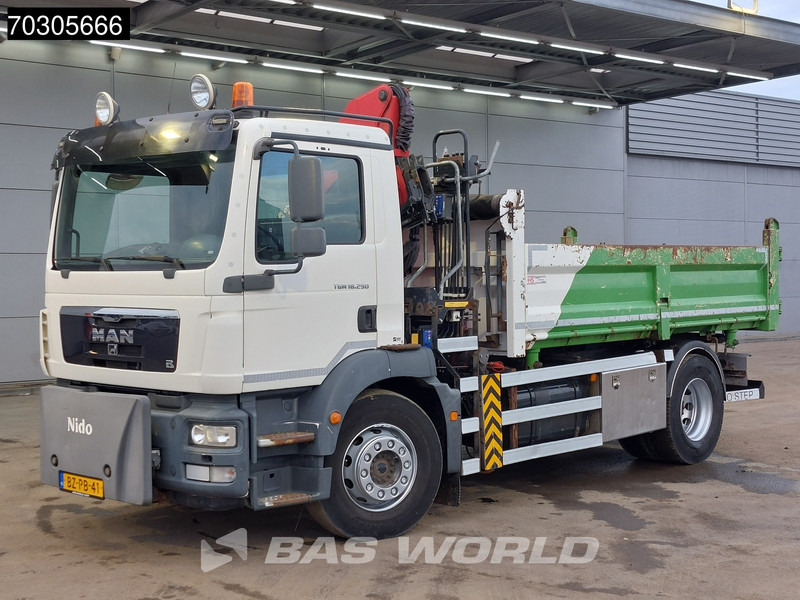 Самосвал, Автоманипулятор MAN TGM 18.290 4X2 HMF1035-K2 Crane Kran 6m3 3-side tipper Automatic Euro 5: фото 13