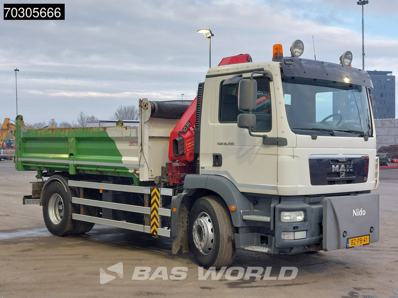 Самосвал, Автоманипулятор MAN TGM 18.290 4X2 HMF1035-K2 Crane Kran 6m3 3-side tipper Automatic Euro 5: фото 15