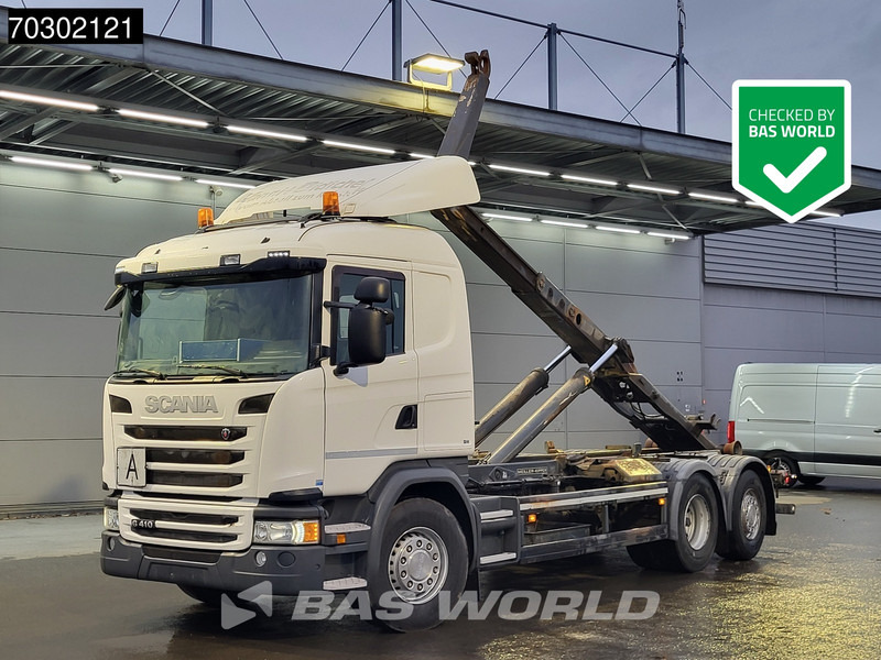 Scania G410 6X2 20tons Meiller containersystem Lift+steering Axle Retarder Euro 6 - Крюковой мультилифт: фото 1 Scania G410 6X2 20tons Meiller containersystem Lift+steering Axle Retarder Euro 6 - Крюковой мультилифт: фото 1