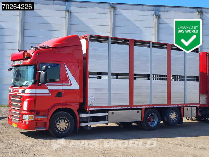 Scania G420 6X2 Van Dijk Cattle transport Liftable floor Lift-Asche Euro 5 - Грузовик с закрытым кузовом: фото 1 Scania G420 6X2 Van Dijk Cattle transport Liftable floor Lift-Asche Euro 5 - Грузовик с закрытым кузовом: фото 1
