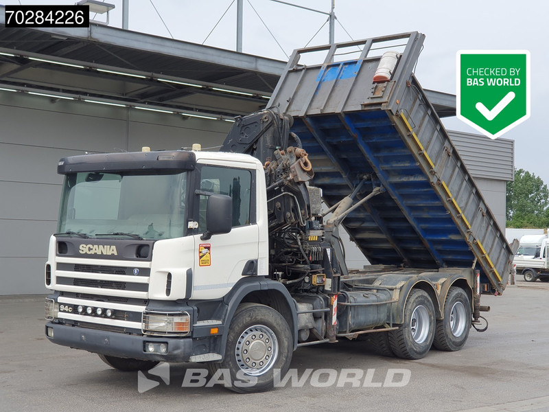 Scania P94 6X4 Hiab 330-4 Kran Crane 9m3 tipper Manual Steelsuspension Euro 3 - Самосвал, Автоманипулятор: фото 1 Scania P94 6X4 Hiab 330-4 Kran Crane 9m3 tipper Manual Steelsuspension Euro 3 - Самосвал, Автоманипулятор: фото 1