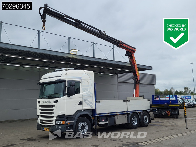 Scania R410 R 6X2 NL-Truck Palfinger PK22002-EH Crane Kran Lift+Steering-Axle Euro 6 - Грузовик бортовой/ Платформа, Автоманипулятор: фото 1 Scania R410 R 6X2 NL-Truck Palfinger PK22002-EH Crane Kran Lift+Steering-Axle Euro 6 - Грузовик бортовой/ Платформа, Автоманипулятор: фото 1