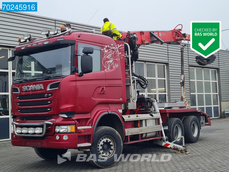 Scania R580 6X4 3-Pedals Jonsered J28505 83 Crane Kran Steel-suspension Retarder Euro 6 - Лесовоз, Автоманипулятор: фото 1 Scania R580 6X4 3-Pedals Jonsered J28505 83 Crane Kran Steel-suspension Retarder Euro 6 - Лесовоз, Автоманипулятор: фото 1