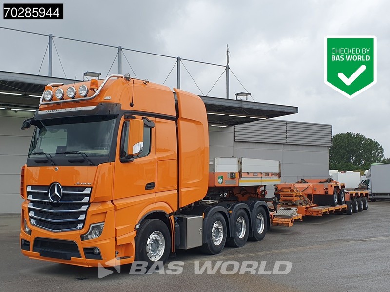 Mercedes-Benz Actros 8X4 180T GigaSpace Retarder Hydrauliek BigAxle Alcoa´s // Lowbed Trailer / 6 Axles / Hydraulic Pendle Axles / Extendable - Тягач: фото 1 Mercedes-Benz Actros 8X4 180T GigaSpace Retarder Hydrauliek BigAxle Alcoa´s // Lowbed Trailer / 6 Axles / Hydraulic Pendle Axles / Extendable - Тягач: фото 1