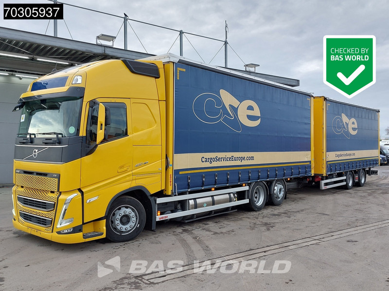 Тентованный грузовик Volvo FH 460 6X2 Curtainsider Combi LNG Engine Sliding roof I-Park cool VEB+: фото 1