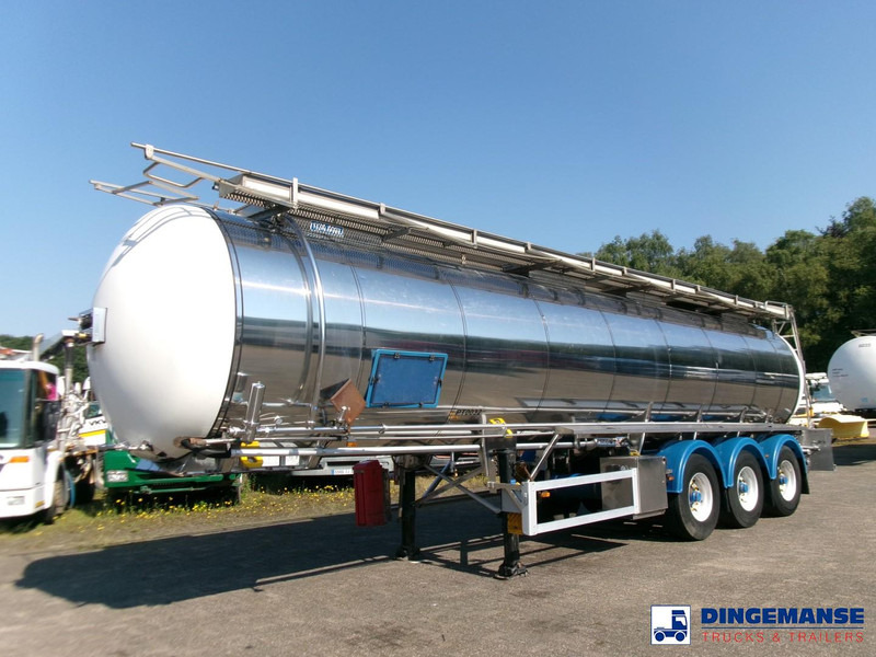 Feldbinder Chemical tank (non-ADR) inox 30 m3 / 1 comp + pump - Полуприцеп-цистерна: фото 1 Feldbinder Chemical tank (non-ADR) inox 30 m3 / 1 comp + pump - Полуприцеп-цистерна: фото 1