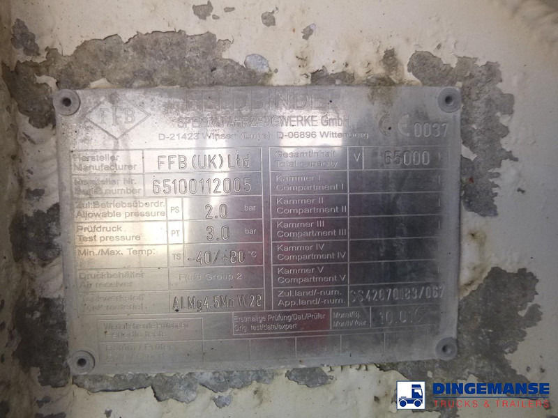 Полуприцеп-цистерна Feldbinder Powder tank alu 65 m3 (tipping): фото 14 Полуприцеп-цистерна Feldbinder Powder tank alu 65 m3 (tipping): фото 14
