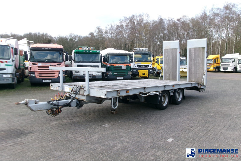 KING 2-axle platform drawbar trailer 14t + ramps - Прицеп бортовой/ Платформа: фото 1 KING 2-axle platform drawbar trailer 14t + ramps - Прицеп бортовой/ Платформа: фото 1