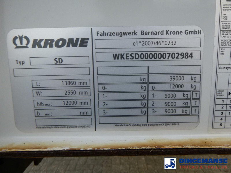 Тентованный полуприцеп Krone Curtain side trailer SD: фото 6