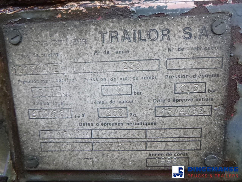 Полуприцеп-цистерна Trailor Heavy oil / bitumen tank steel 31.1 m3 / 1 comp: фото 17 Полуприцеп-цистерна Trailor Heavy oil / bitumen tank steel 31.1 m3 / 1 comp: фото 17