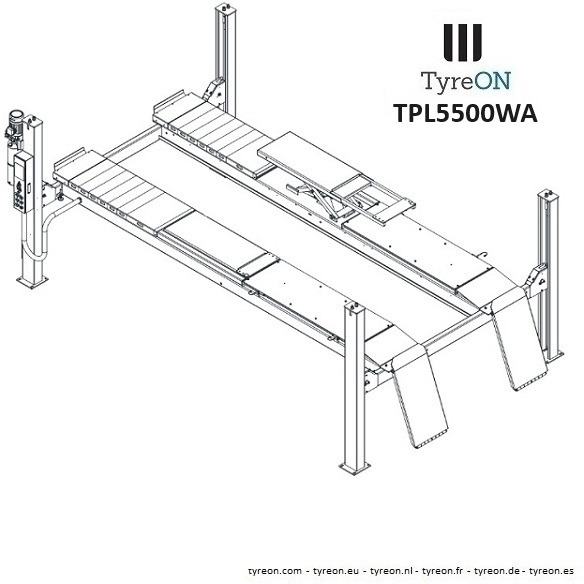 TPL5500WA 4 post alignment lift - 5.6 meter runways - Fully integrated free wheels lifting system - 5.5T - Оборудование для мастерских: фото 5 TPL5500WA 4 post alignment lift - 5.6 meter runways - Fully integrated free wheels lifting system - 5.5T - Оборудование для мастерских: фото 5