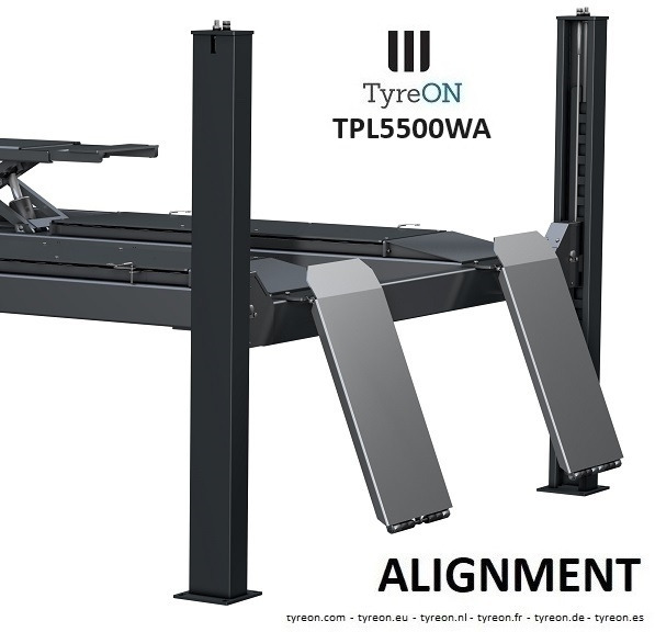 TPL5500WA 4 post alignment lift - 5.6 meter runways - Fully integrated free wheels lifting system - 5.5T - Оборудование для мастерских: фото 3 TPL5500WA 4 post alignment lift - 5.6 meter runways - Fully integrated free wheels lifting system - 5.5T - Оборудование для мастерских: фото 3