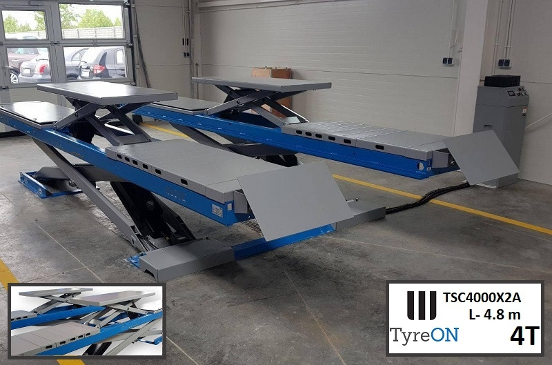 TSC4000X2A Alignment scissor lift - On floor - Free wheel lifting system - 4.8 m lightened runways - 4T - Mounted on the floor - Оборудование для мастерских: фото 4 TSC4000X2A Alignment scissor lift - On floor - Free wheel lifting system - 4.8 m lightened runways - 4T - Mounted on the floor - Оборудование для мастерских: фото 4