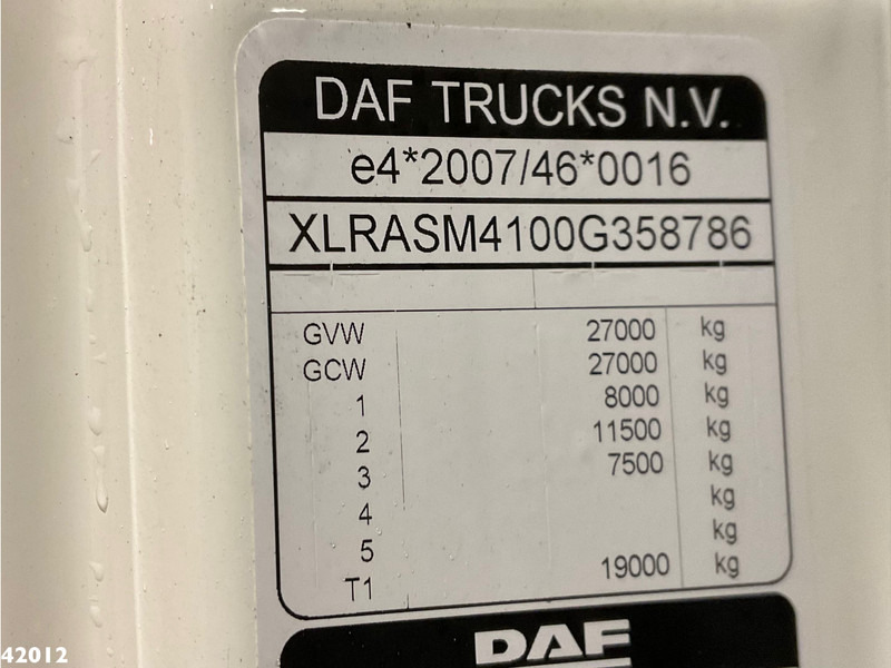 Мусоровоз DAF FAN CF 340 Hiab 23 Tonmeter laadkraan: фото 13