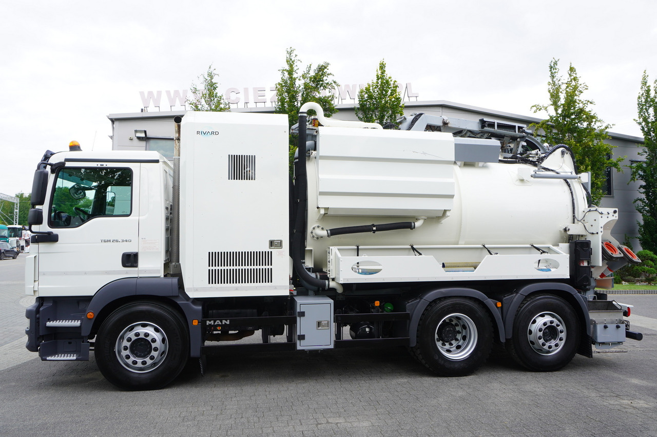 Ассенизатор MAN TGM 26.340 E6 / RIVARD sewage cleaner 11.8 m3 / 170 tho. km / steered axle: фото 6