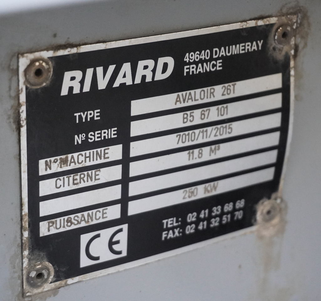 Ассенизатор MAN TGM 26.340 E6 / RIVARD sewage cleaner 11.8 m3 / 170 tho. km / steered axle: фото 9