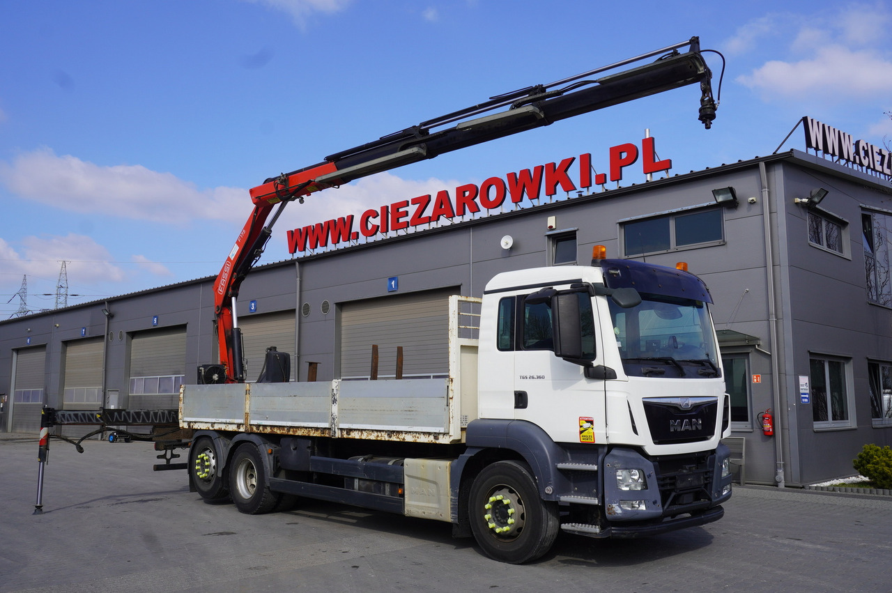 MAN TGS 26.360 Flatbed / Fassi F175 7.7 T / steered 3rd axle - Автоманипулятор: фото 1 MAN TGS 26.360 Flatbed / Fassi F175 7.7 T / steered 3rd axle - Автоманипулятор: фото 1