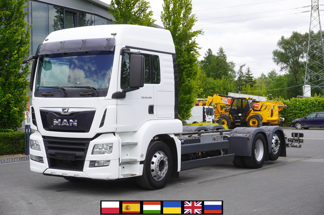 MAN TGS 26.420 / 7.5 m chassis / 14.5 t load cap. / Sleeping cab - Грузовик-шасси: фото 1 MAN TGS 26.420 / 7.5 m chassis / 14.5 t load cap. / Sleeping cab - Грузовик-шасси: фото 1