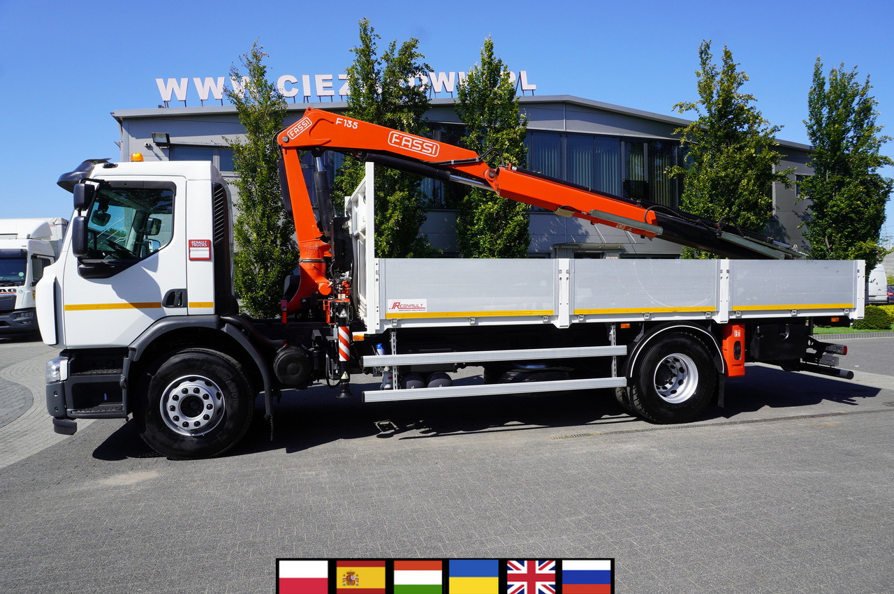 RENAULT C280 DTI 8 / FASSI crane 5.6 T / range 8 m / Flatbed 15 EPAL - Автоманипулятор: фото 1 RENAULT C280 DTI 8 / FASSI crane 5.6 T / range 8 m / Flatbed 15 EPAL - Автоманипулятор: фото 1
