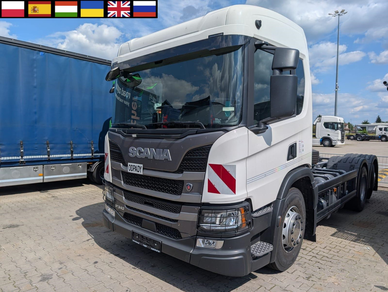 SCANIA P 340 B6x2*4NA / chassis frame / steering axle / CNG / large cab / 8 units - Мусоровоз: фото 1 SCANIA P 340 B6x2*4NA / chassis frame / steering axle / CNG / large cab / 8 units - Мусоровоз: фото 1