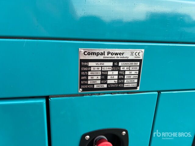 2026 Compal VG-R50 50KW (Unused) Generator Set - Электрогенератор: фото 5 2026 Compal VG-R50 50KW (Unused) Generator Set - Электрогенератор: фото 5