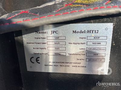 JPC HT12 (Unused) - Мини-экскаватор: фото 5 JPC HT12 (Unused) - Мини-экскаватор: фото 5