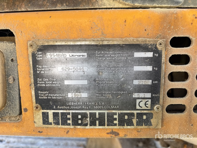 1998 Liebherr R954B HD Litronic Pelle Sur Chenilles Tracked Excavator - Гусеничный экскаватор: фото 1 1998 Liebherr R954B HD Litronic Pelle Sur Chenilles Tracked Excavator - Гусеничный экскаватор: фото 1