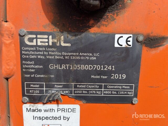 2019 Gehl RT105 Chargeuse Compacte Compact Track Loader - Гусеничный мини-погрузчик: фото 5 2019 Gehl RT105 Chargeuse Compacte Compact Track Loader - Гусеничный мини-погрузчик: фото 5