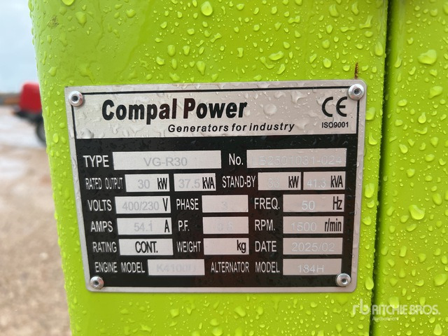 2025 Compal Power VG-R30 Skid-Mounted Groupe Electrogene ... Generator Set - Электрогенератор: фото 5 2025 Compal Power VG-R30 Skid-Mounted Groupe Electrogene ... Generator Set - Электрогенератор: фото 5