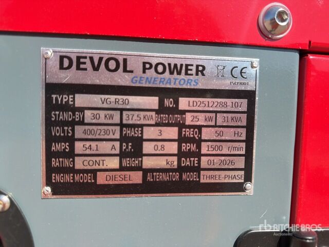 2026 Devol VG-R30 31 kW Skid-Mounted Groupe Elect ... Generator Set - Электрогенератор: фото 5 2026 Devol VG-R30 31 kW Skid-Mounted Groupe Elect ... Generator Set - Электрогенератор: фото 5