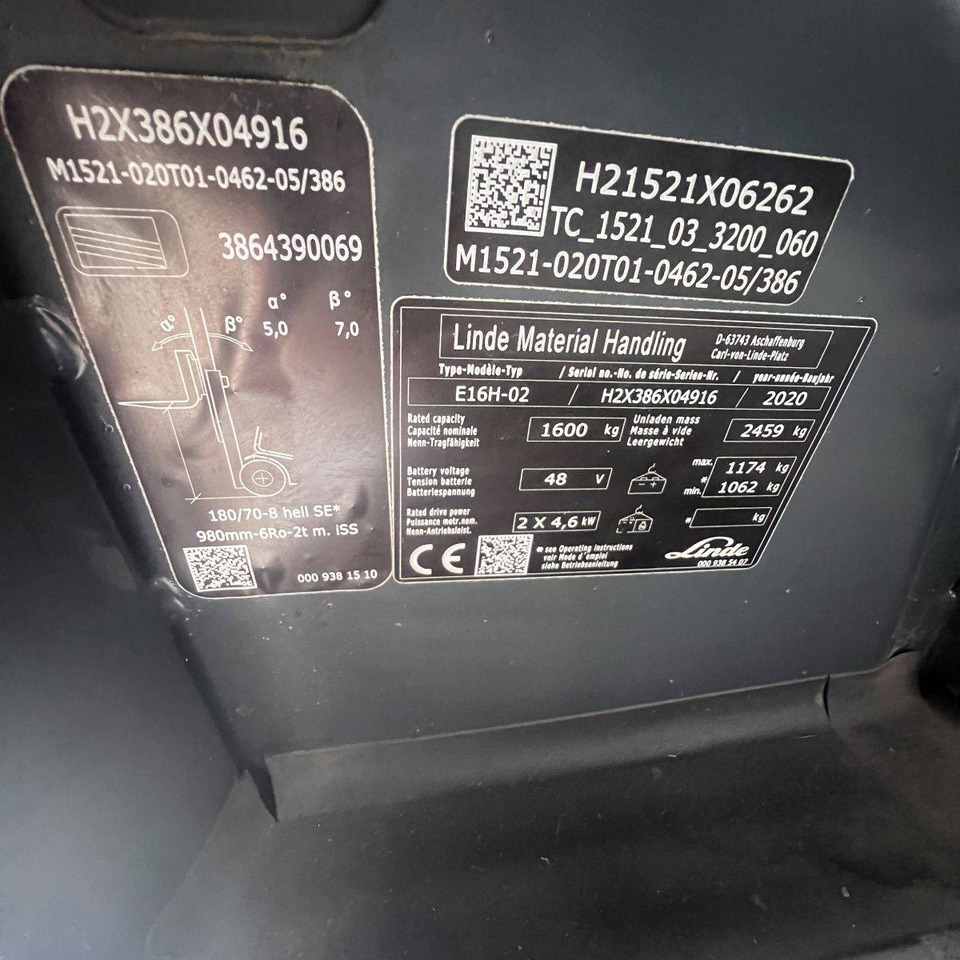 Электропогрузчик Linde E16H (386-02) EVO: фото 11
