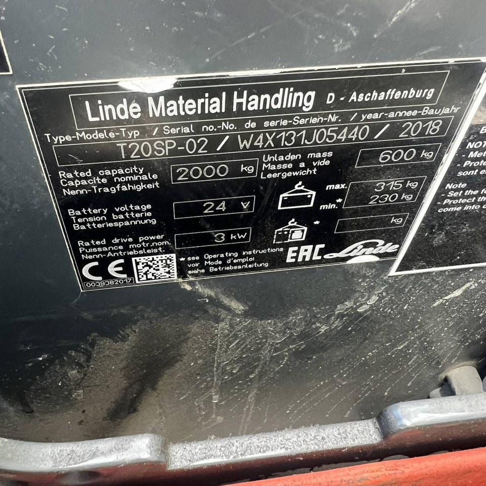 Тележка Linde T20SP (131): фото 8