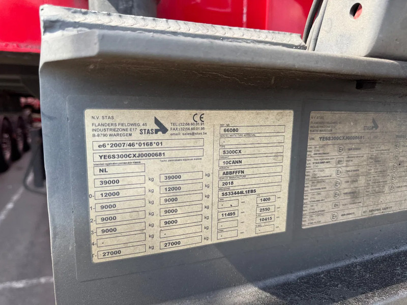 Самосвальный полуприцеп Stas S300CX 58m3 Alcoa SAF Klep Deuren combi top condition 6340kg: фото 17